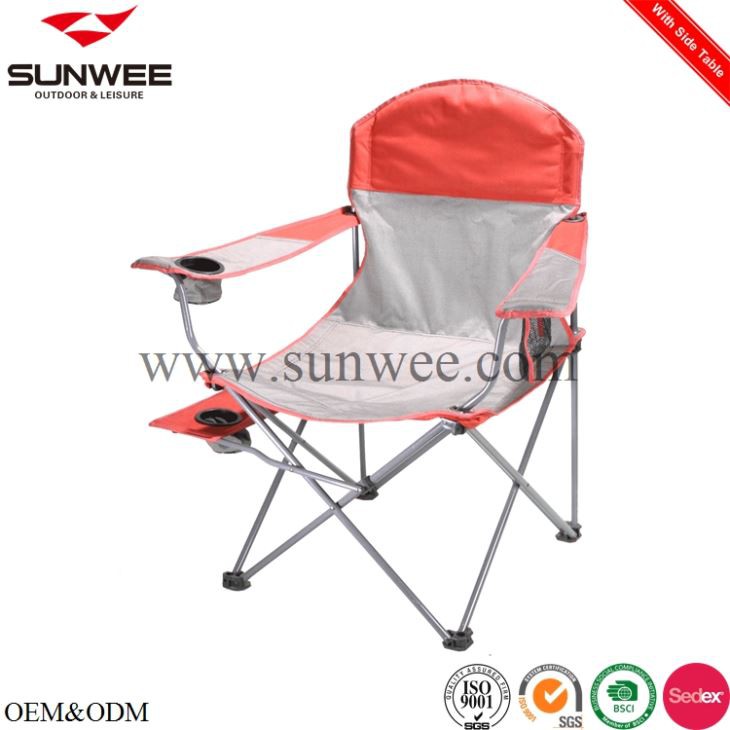Campingstol med sidobord